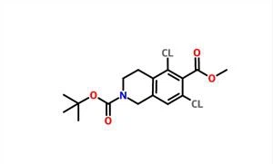 5,7-dichlor-3,4-dihydro-2,6(1H)-isoquinolindicarboxylsyre, 2-(1,1-dimethylethyl)-6-methylester CAS 851784-80-0